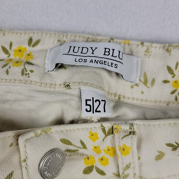 Judy Blue Jeans Women's 5/27 Floral Print High Rise Skinny Fit JB8809 Stretch - Picture 5 of 11